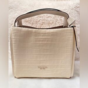 Kate Spade Knott croc-embossed medium crossbody tote